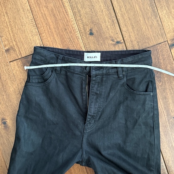 ROLLAS Heid High Rise Loose Straight Black Jeans Size 29 - Picture 10 of 11